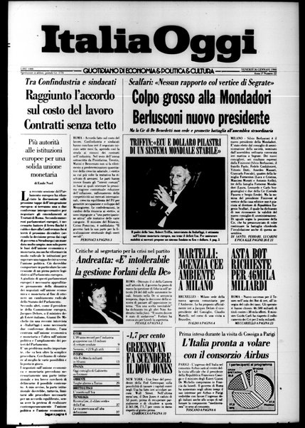 Italia oggi : quotidiano di economia finanza e politica